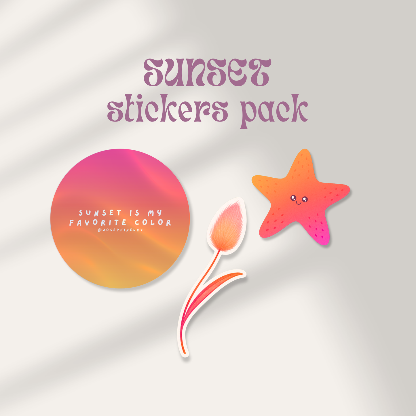 Sunset Stickers pack